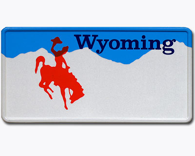 US plate - Wyoming
